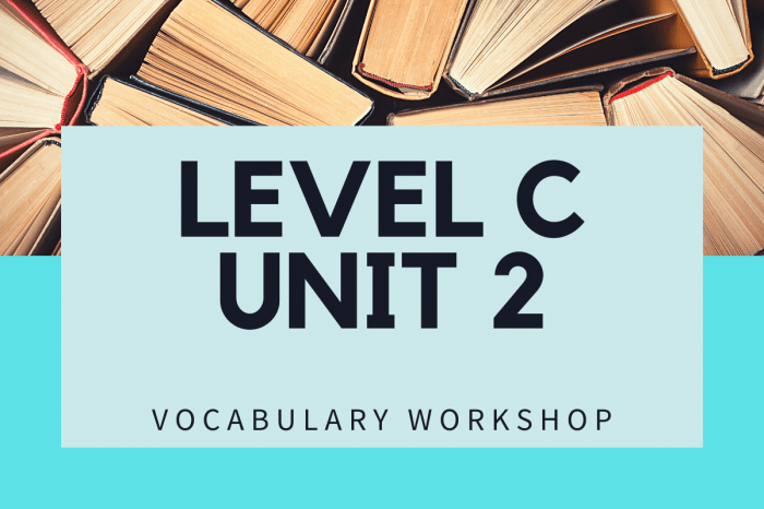 Unit 5 vocabulary workshop level c