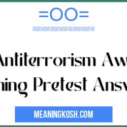 Level 1 antiterrorism awareness pretest