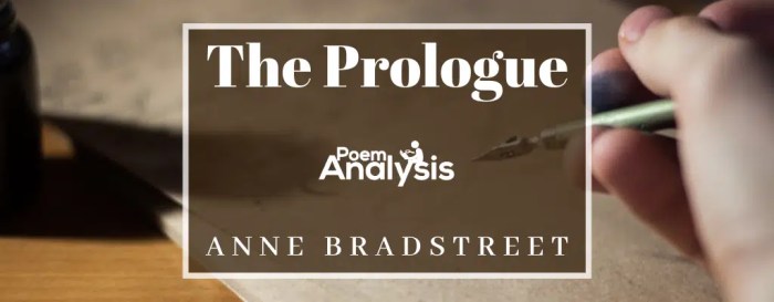 Prologue by anne bradstreet analysis