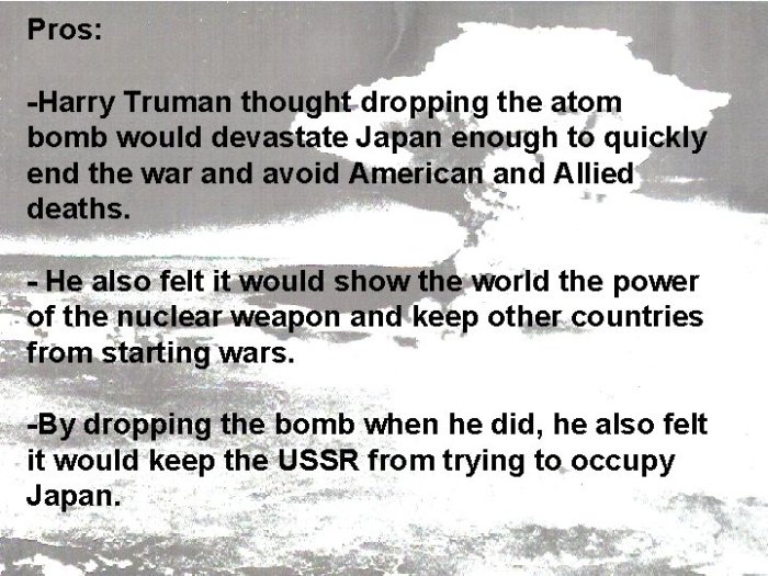 Bomb atomic cons pros tweet twitter