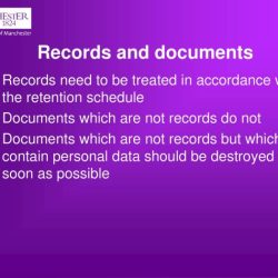 Records must be destroyed in accordance with the osd