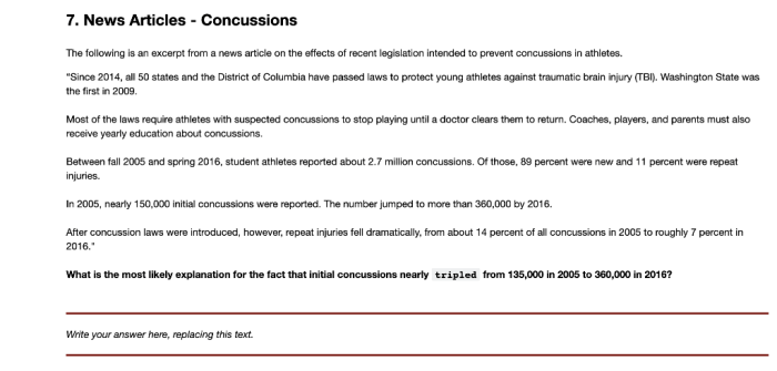 Leaders role in concussion identification and management